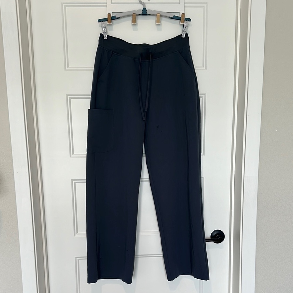 Mandala Grey Wide-Leg Scrub Pants